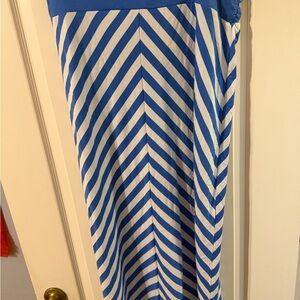 Faded Glory Blue and White Striped Skirt